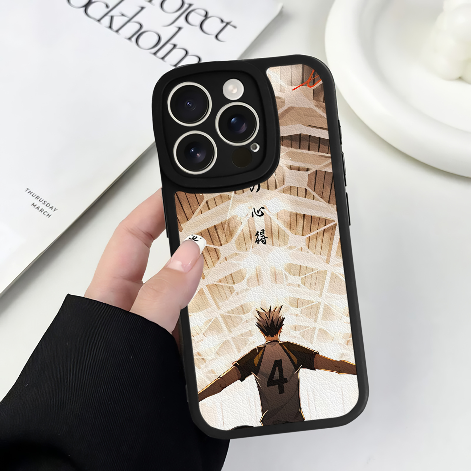 （画像用） ハイキュー!! Haikyu!! 【iPhone 16シリーズ対応】シリコンスマホケース（レザー調） 材質：シリコン